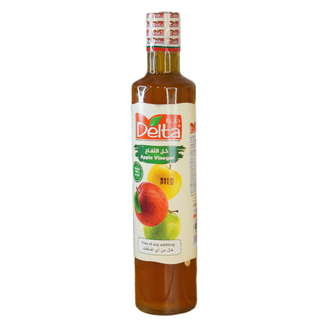 خل تفاح دلتا زجاج 500 مل