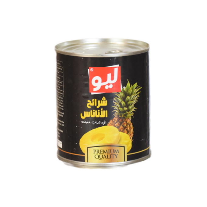 شرائح الاناناس ليو 850 غ تنك