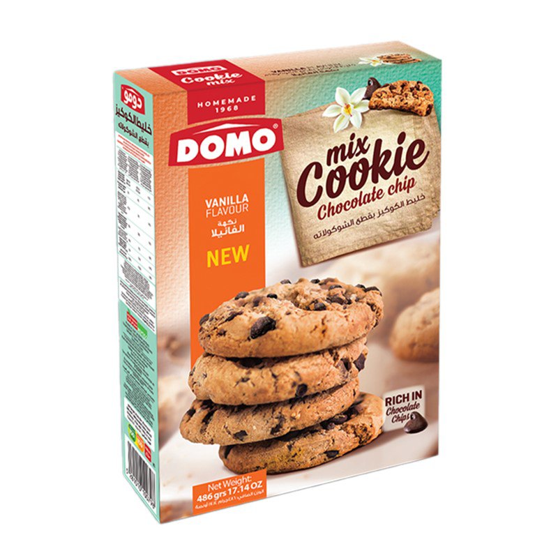 خلطة كوكيز بقطع الشوكولا دومو نكهة الفانيلا 486غ