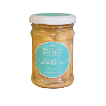 تونا ماكريل فيليه بالزيت النباتي سكاي فيش 140 غ