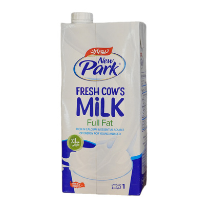 حليب بقري كامل الدسم نيو بارك 1 لتر كرتون