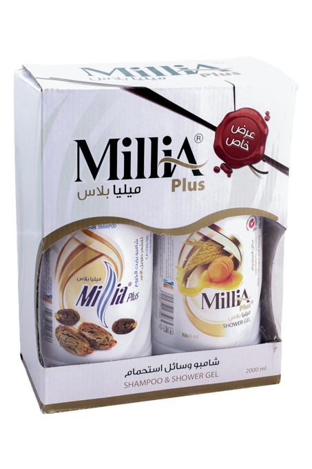 عرض شامبو خروع ميليا 1 لتر + شور جل ميليا