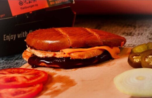 عرض ساندويش فلات برغر دجاج مقلي / مشوي